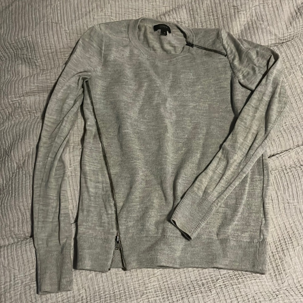 J.Crew merino wool sweater with zippers